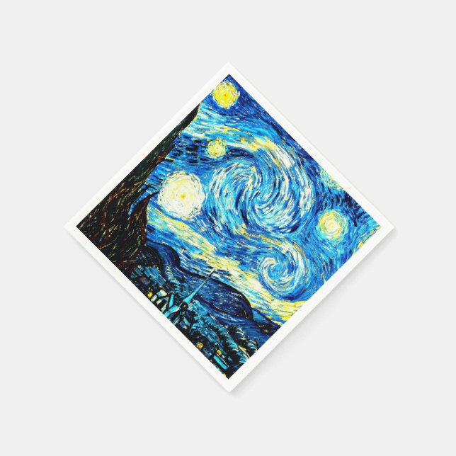 Guardanapo De Papel A famosa pintura de Van Gogh, Starry Night (Canto)