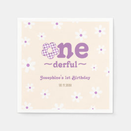 Guardanapo De Papel A Flor Retro não é o primeiro aniversario Onedefru