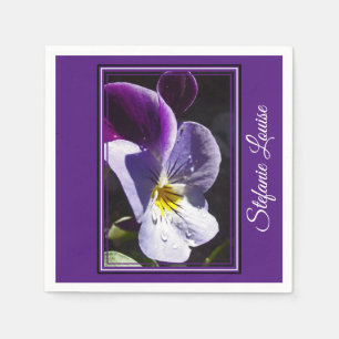 Guardanapo De Papel A Flor Viola Perfeita
