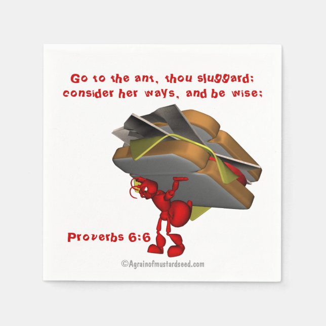 Guardanapo De Papel A formiga provém das 6:6 (Frente)