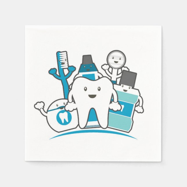 Guardanapo De Papel A gangue dos dentes limpos (Frente)