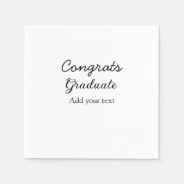 Guardanapo De Papel A graduação mínima simples de parabéns adiciona