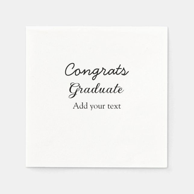 Guardanapo De Papel A graduação mínima simples de parabéns adiciona (Frente)
