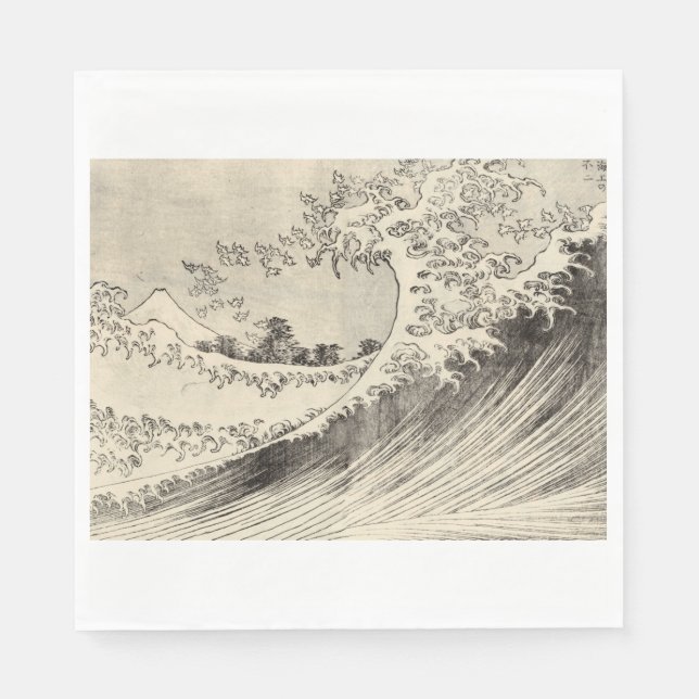 Guardanapo De Papel A Grande Onda (por Katsushika Hokusai) (Frente)