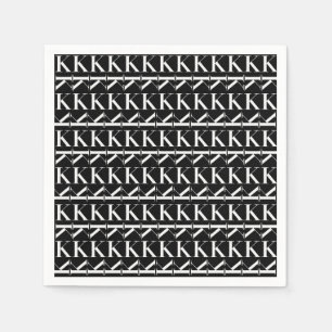 Guardanapo De Papel A letra inicial K do monograma, escolhe a cor do