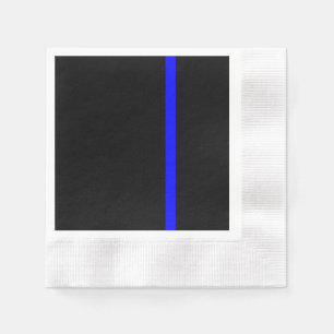Guardanapo De Papel A linha azul fina simbólica vertical