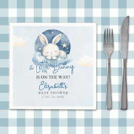 Guardanapo De Papel a Little Bunny is on the way Baby Shower Boy