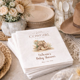 Guardanapo De Papel A Little Cowgirl Western Theme Baby Shower