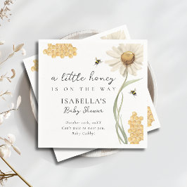 Guardanapo De Papel A Little Honey On The Way Personalized Baby Shower
