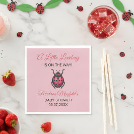 Guardanapo De Papel A Little Love Bug Is On The Way Ladybug