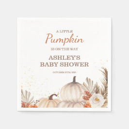 Guardanapo De Papel A Little Pumpkin, Fall Baby Shower Boho