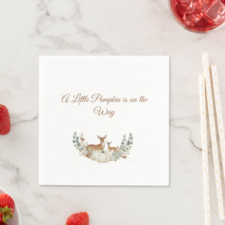 Guardanapo De Papel A Little Pumpkin is on the Way" Baby Bib