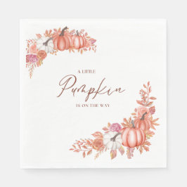 Guardanapo De Papel A Little Pumpkin Is On the Way Paper Napkin