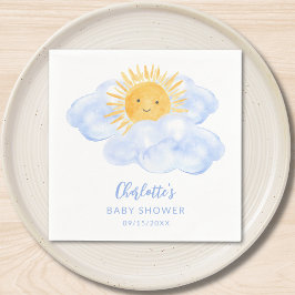 Guardanapo De Papel A Little Ray Of Sunshine Boy's Baby Shower