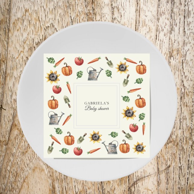 Guardanapo De Papel A Little Sprout Is On the Way Baby Shower (Criador carregado)