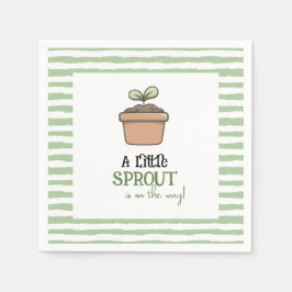 Guardanapo De Papel A Little Sprout on the Way Baby Shower Napkins