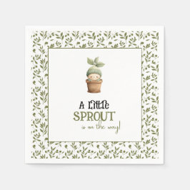 Guardanapo De Papel A Little Sprout on the Way Baby Shower Napkins