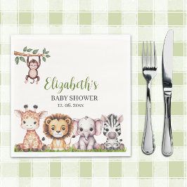 Guardanapo De Papel A Little Wild One is On the Way - Baby shower boy