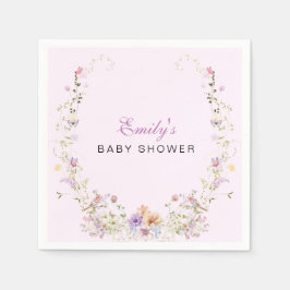 Guardanapo De Papel A Little Wildflower Baby Shower