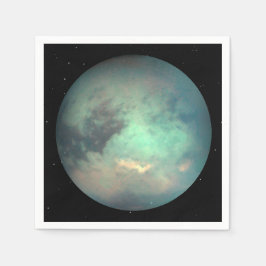 Guardanapo De Papel A Lua do planeta Saturno Titã