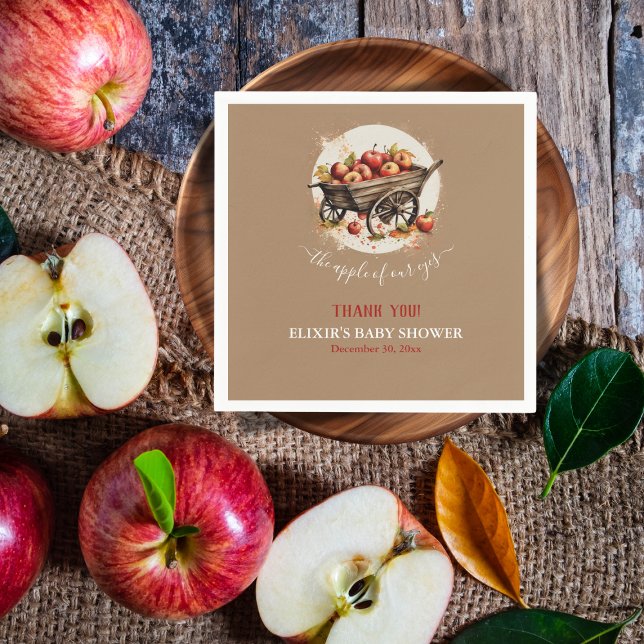 Guardanapo De Papel A Maçã Do Nosso Chá de fraldas De Olhos (Criador carregado)