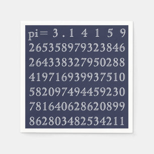 Guardanapo De Papel A matemática do partido de PiDay dos dígitos do