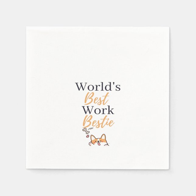 Guardanapo De Papel A Melhor Colega De Trabalho Do Mundo (Frente)