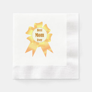 Guardanapo De Papel A melhor mãe sempre ganhadora do Ouro, fita prêmio