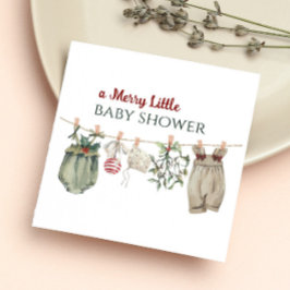 Guardanapo De Papel A Merry Little Girl Baby Shower Christmas Clothes