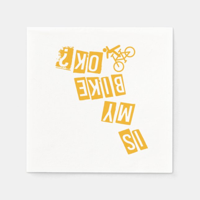 Guardanapo De Papel A minha bicicleta está a pedalar BMX MTB Bicicleta (Frente)