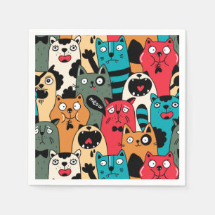 Guardanapo De Papel A multidão de gatos