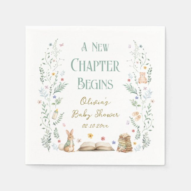 Guardanapo De Papel A New Chapter Baby Shower (Frente)