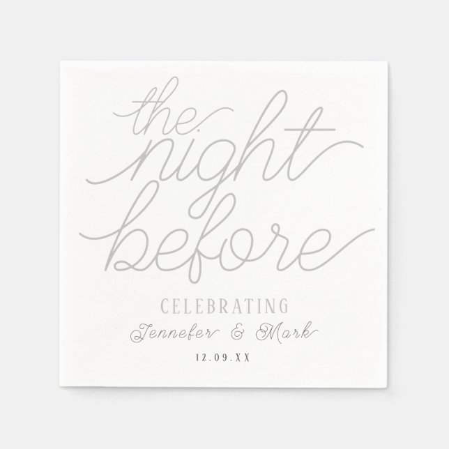 Guardanapo De Papel A noite antes do casamento do ensaio Napkins (Frente)
