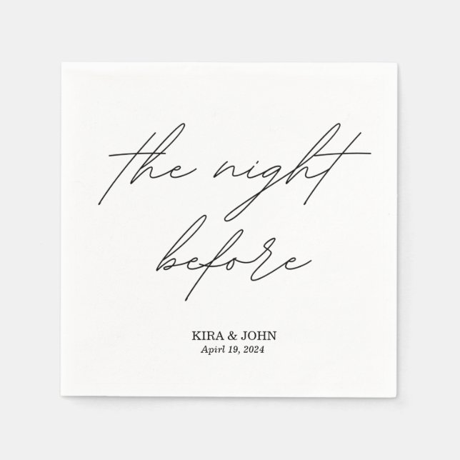 Guardanapo De Papel A Noite Antes do Cocktail Napkin (Frente)