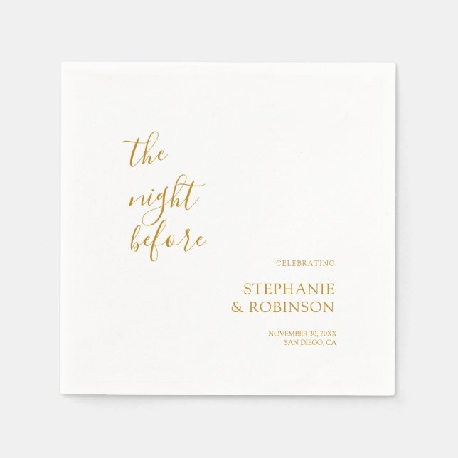 Guardanapo De Papel A Noite Antes Do Ensaio (Frente)