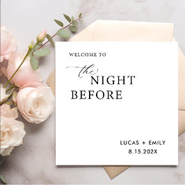 Guardanapo De Papel A Noite Antes do Ensaio Jantar Personalizado