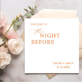 Guardanapo De Papel A Noite Antes do Ensaio Jantar Personalizado