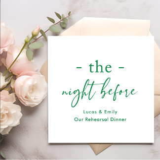 Guardanapo De Papel A Noite Antes do Ensaio Jantar Personalizado