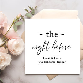 Guardanapo De Papel A Noite Antes do Ensaio Jantar Personalizado