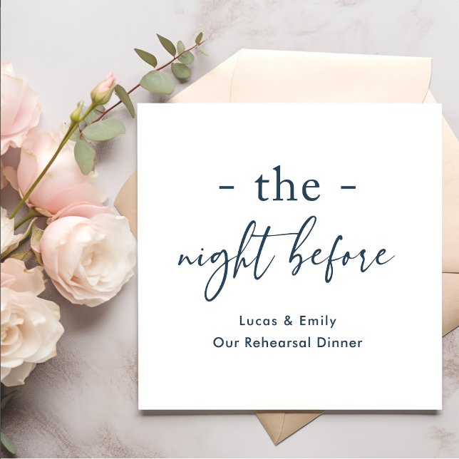 Guardanapo De Papel A Noite Antes do Ensaio Jantar Personalizado (Criador carregado)