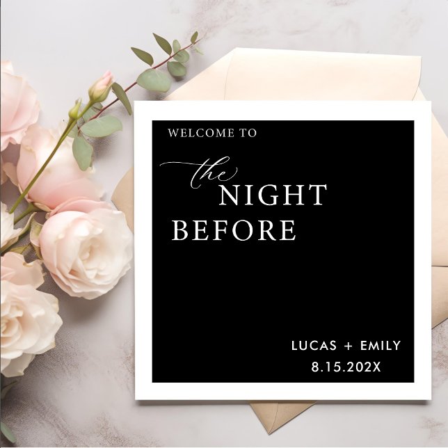 Guardanapo De Papel A Noite Antes do Ensaio Jantar Personalizado (Criador carregado)