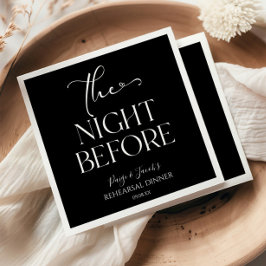 Guardanapo De Papel A noite antes do Janto de ensaio de casamento míni
