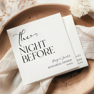 Guardanapo De Papel A noite antes do Janto de ensaio de casamento míni