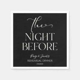 Guardanapo De Papel A noite antes do Janto de ensaio de casamento míni