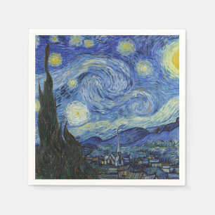 Guardanapo De Papel A Noite Estrelada de Van Gogh 