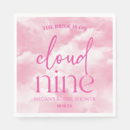 Guardanapo De Papel A Noiva Está Na Nuvem Nove, Chá de panela Rosa