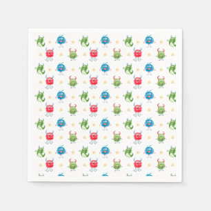 Guardanapo De Papel A nossa Festa de aniversário de Monstro Pequeno