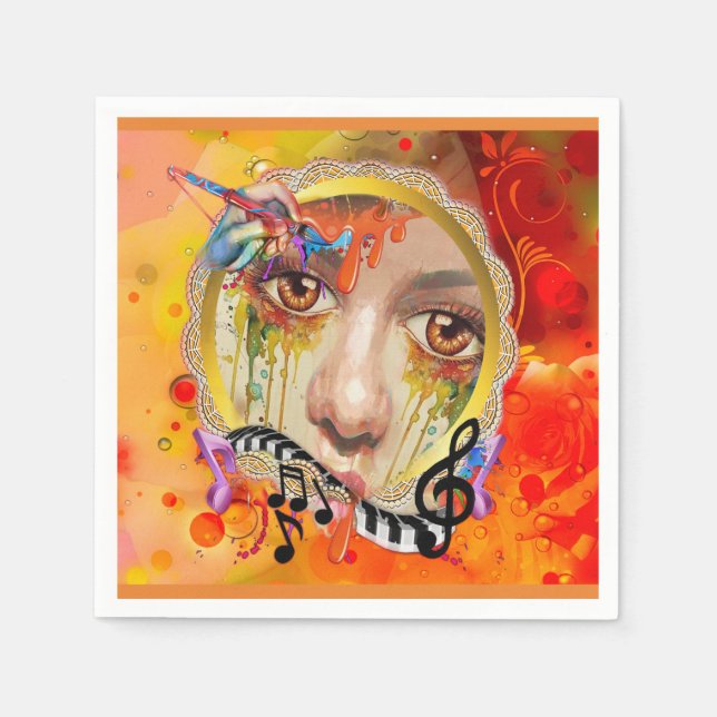 Guardanapo De Papel A paleta do artista (Frente)