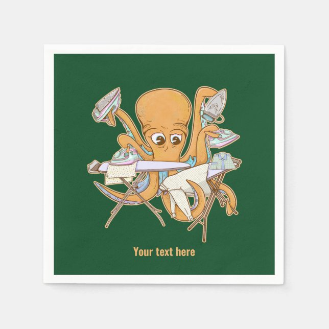 Guardanapo De Papel A passar o polvo, sobrecarregada por tarefas. (Frente)