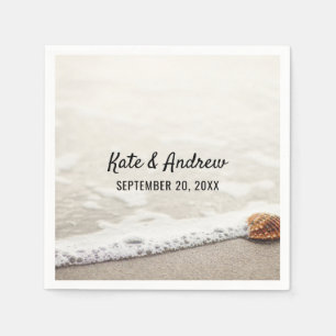 Guardanapo De Papel A praia acena o casamento